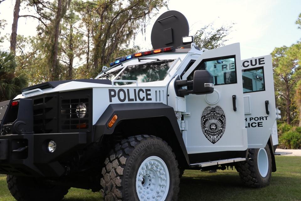 North Port Police put new response vehicle to use prior to photo session